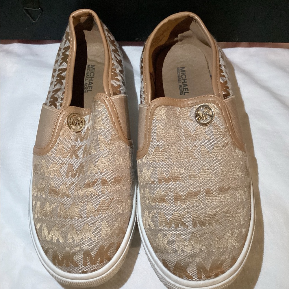 Michael Kors Tan Slip-On Shoes